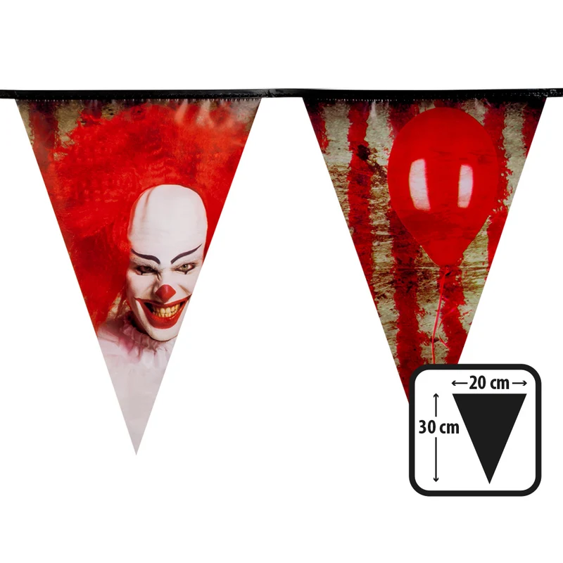 Halloween Vlaggenlijn Horror Clown
