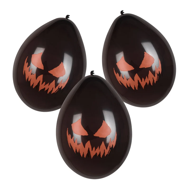 Latex Halloween Ballonnen Creepy Pumpkin (Set van 6)