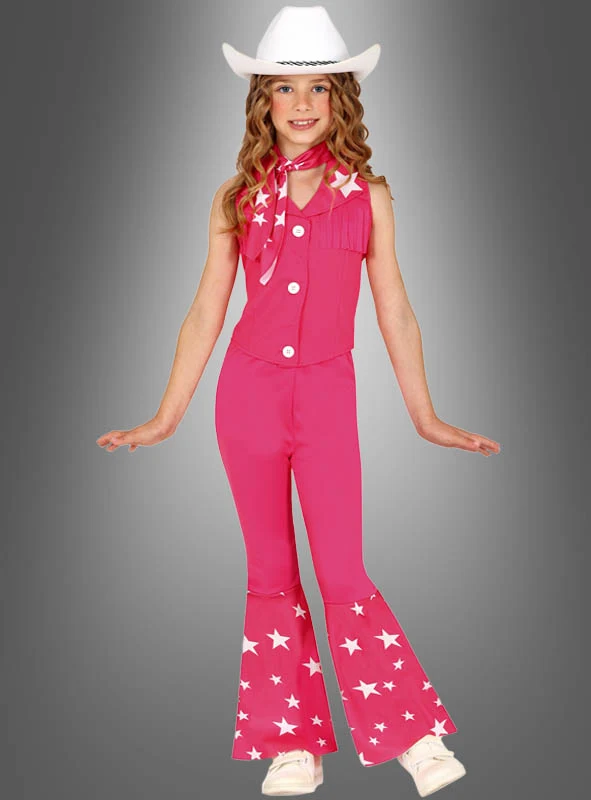 Pink Cowgirl Kostüm für Mädchen