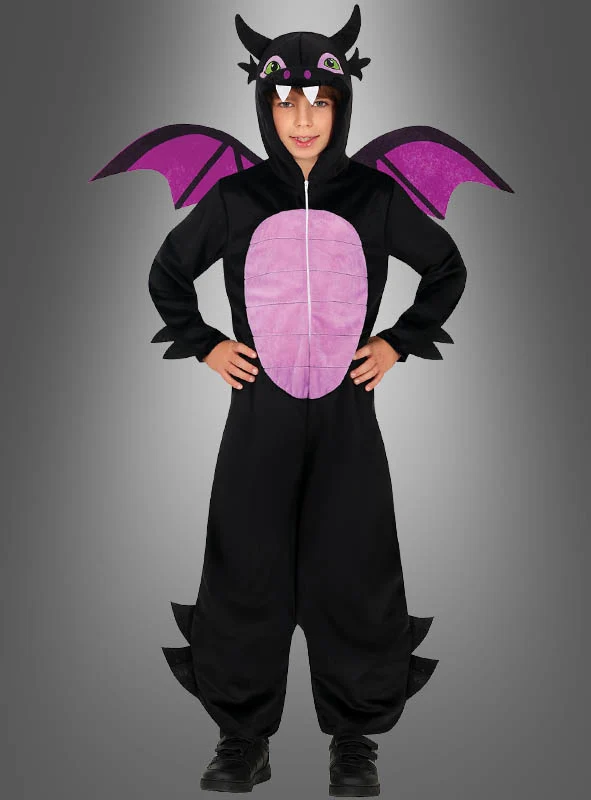 Schwarzer Drachen Overall Onesie