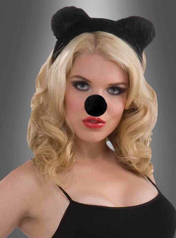 Maus Schaumstoffnase in schwarz
