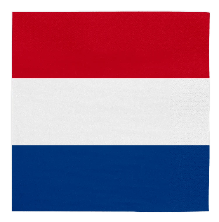 Niederlande Servietten Rot Weiß Blau 3 Lagen 33cm 20Stück