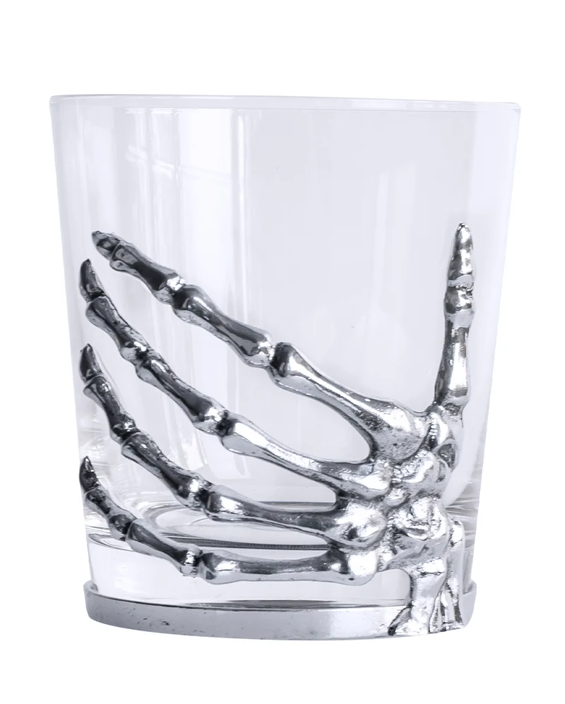 Gothic Heritage Skeletthand Whiskey Glas 300ml