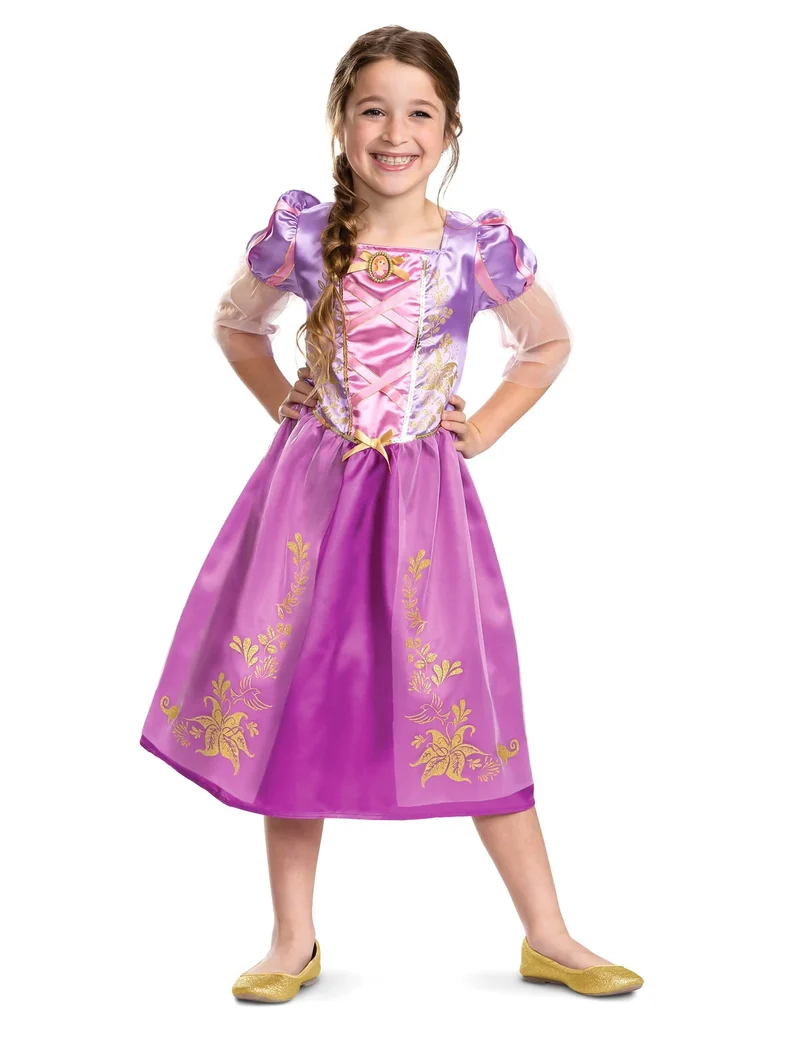 Glitzerndes Rapunzel Kostüm für Mädchen
