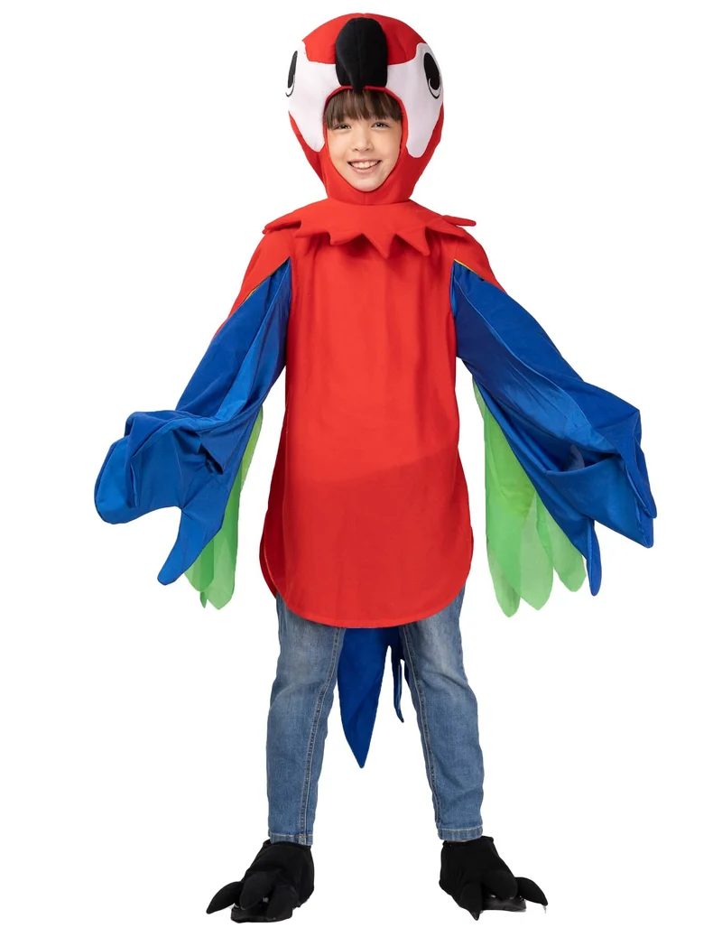 Papagei Kinderkostüm bunt