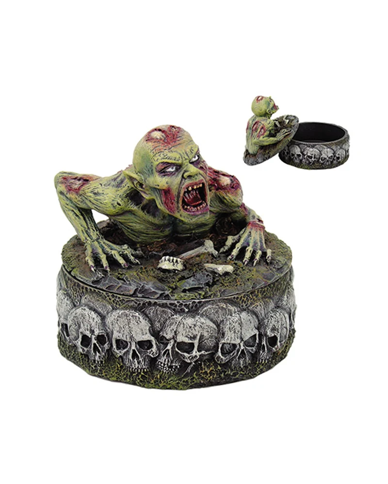 Attackierender Zombie Schatulle 11cm