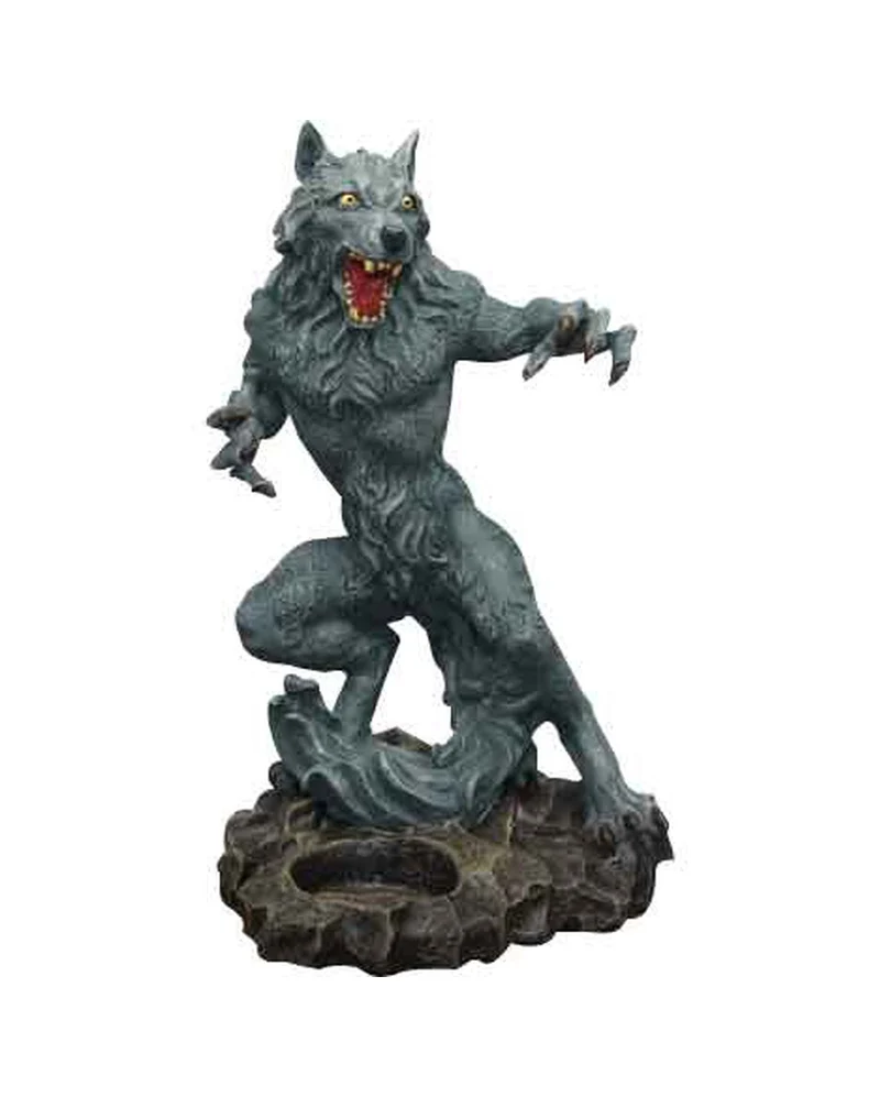 Attackierender Werwolf Teelichthalter 20cm