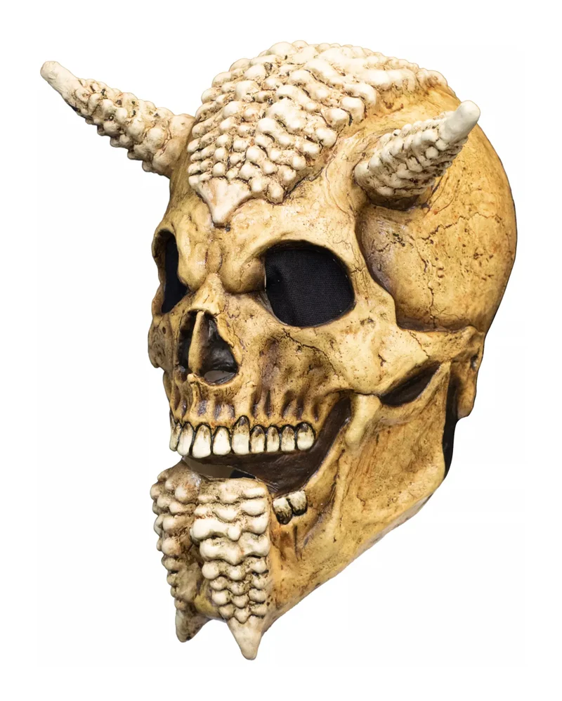 Dämonen Schädel Maske mit Hörner