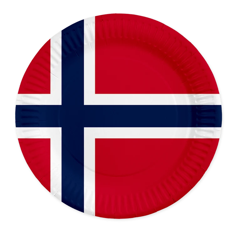 Norwegen Teller 23cm 8Stück