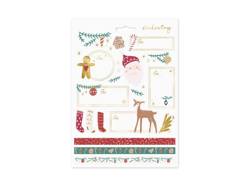 Geschenkaufkleber Weihnachten Mix