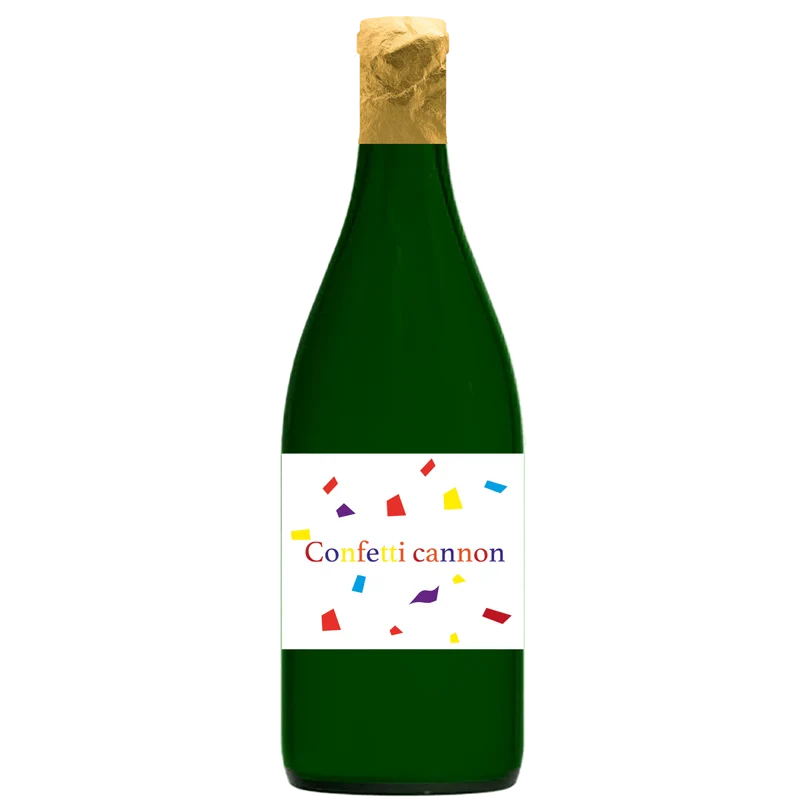 Bunte Konfettikanone Flasche 28cm
