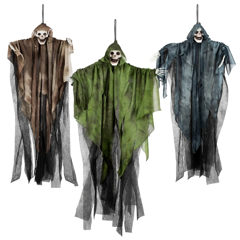 Schedelspook Assorti Halloween Decoratie - 3 stuks