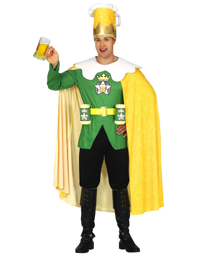 Biermonarch Kostüm für Erwachsene St. Patricks Day grün-gelb-weiß