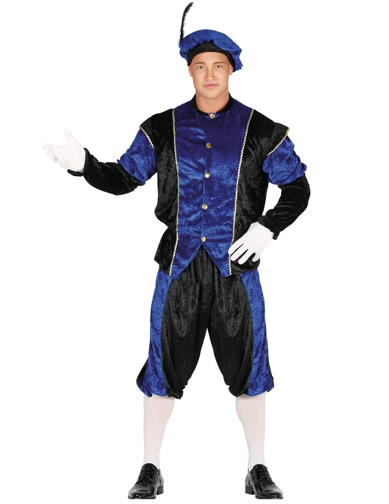 Knecht Ruprecht Kostüm für Herren blau-schwarz