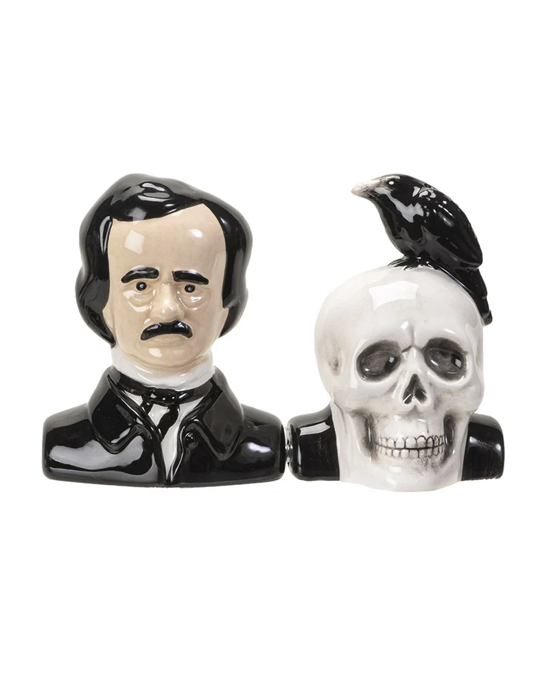 Edgar Allan Poe & Rabe Salz & Pfefferstreuer Set