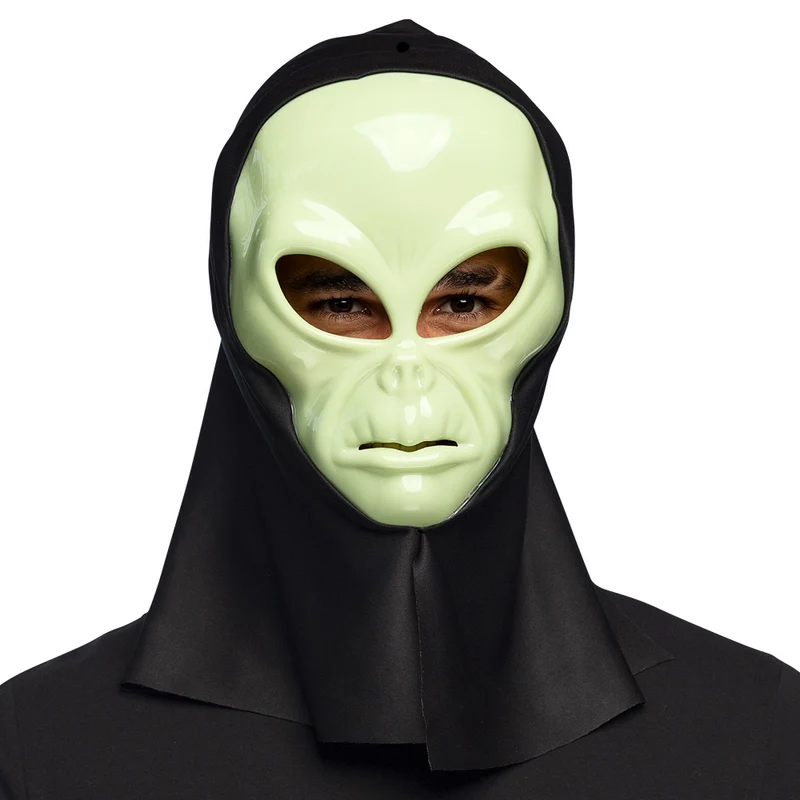 Gezichtsmasker Alien met Kap