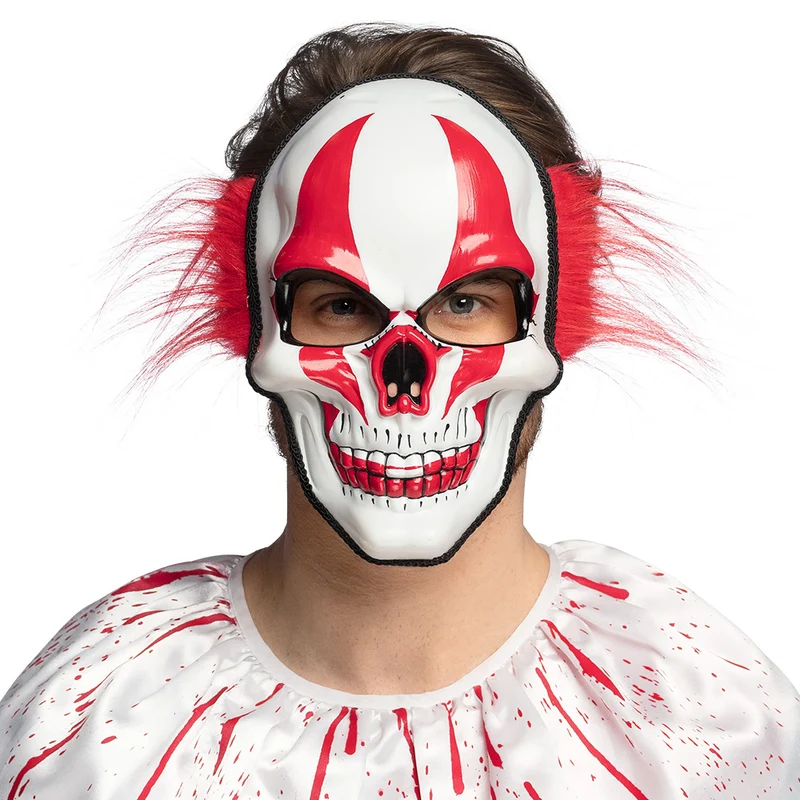 Gezichtsmasker Fiery Clown met Haar