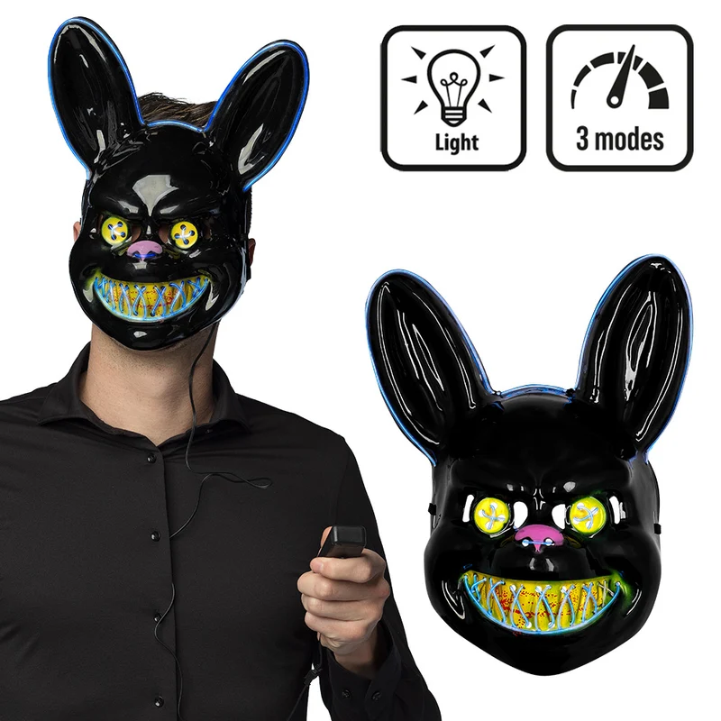 LED-masker Killer Rabbit voor Halloween