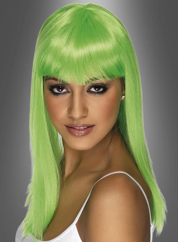 Glamour Leucht Perücke Neonfarben