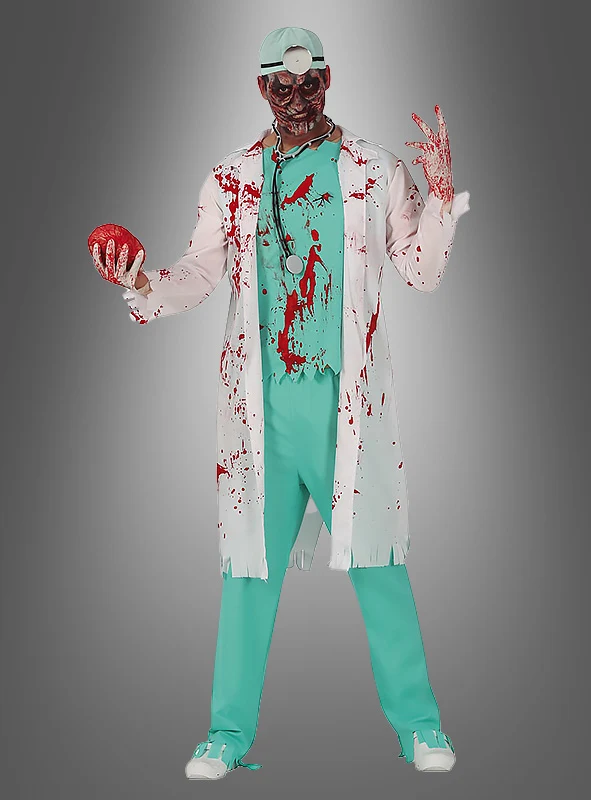 Blutiger Zombie Doktor Kostüm