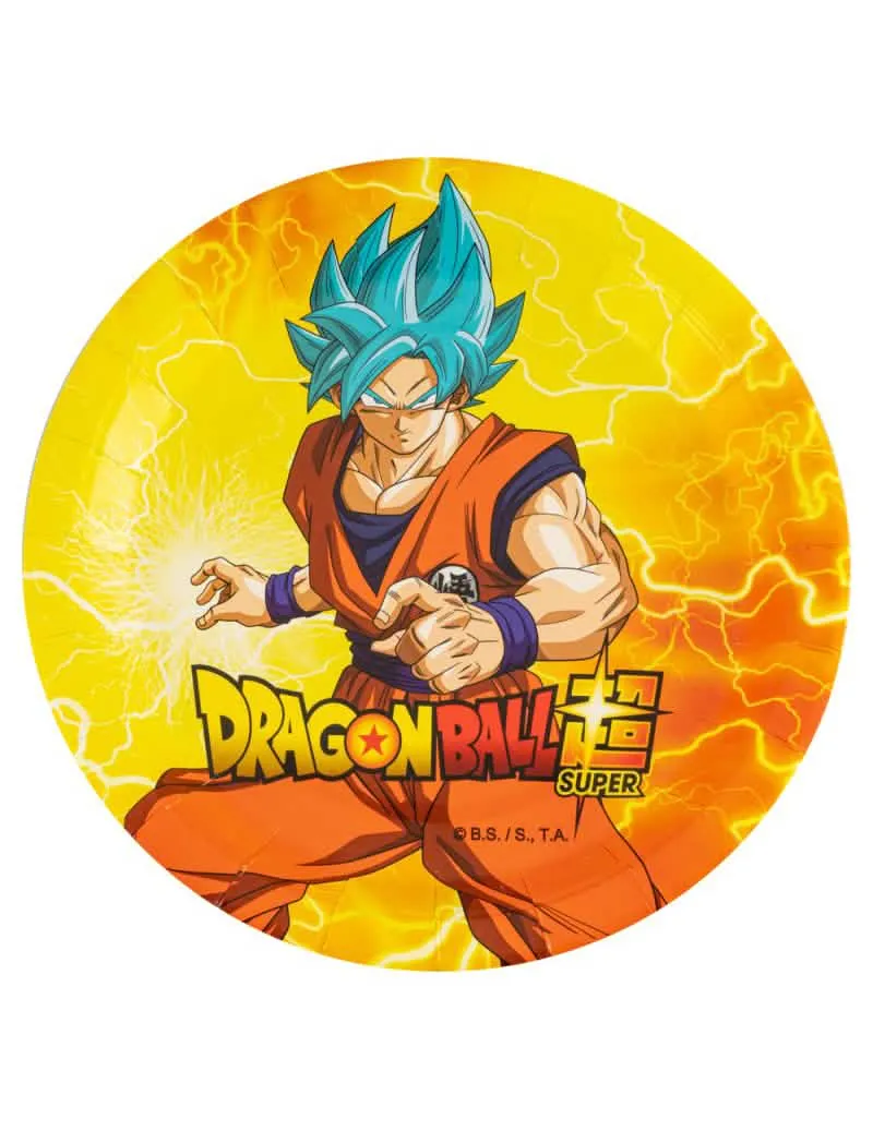 Dragon Ball Z™ Einweggeschirr Pappteller Partyzubehör 8 Stk.