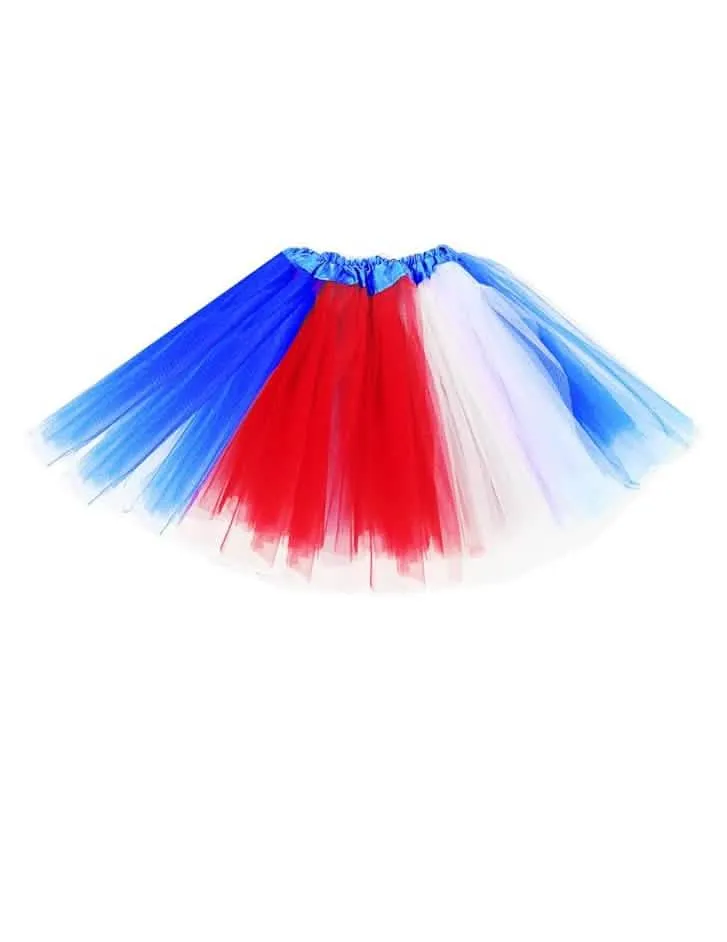 Frankreich-Fan-Tutu blau weiß rot