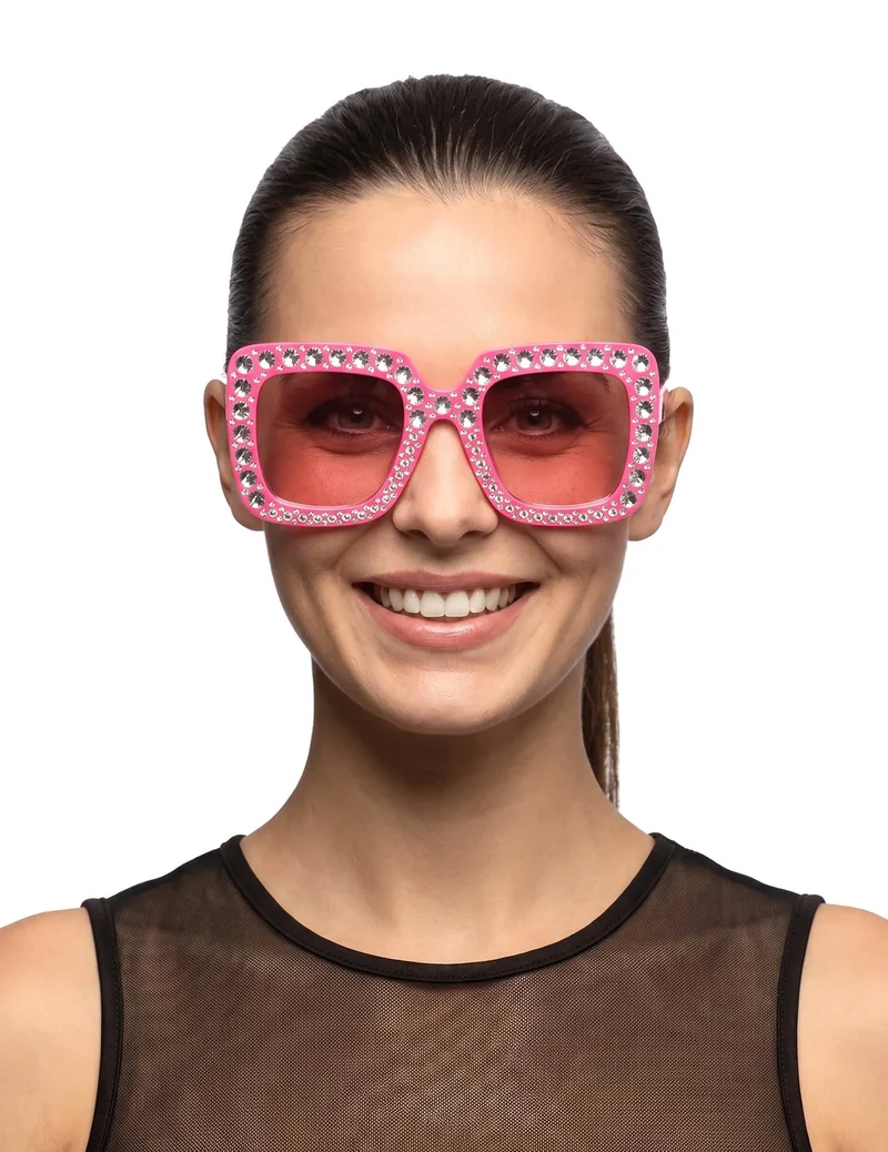 Rosa Bling-Bling-Brille