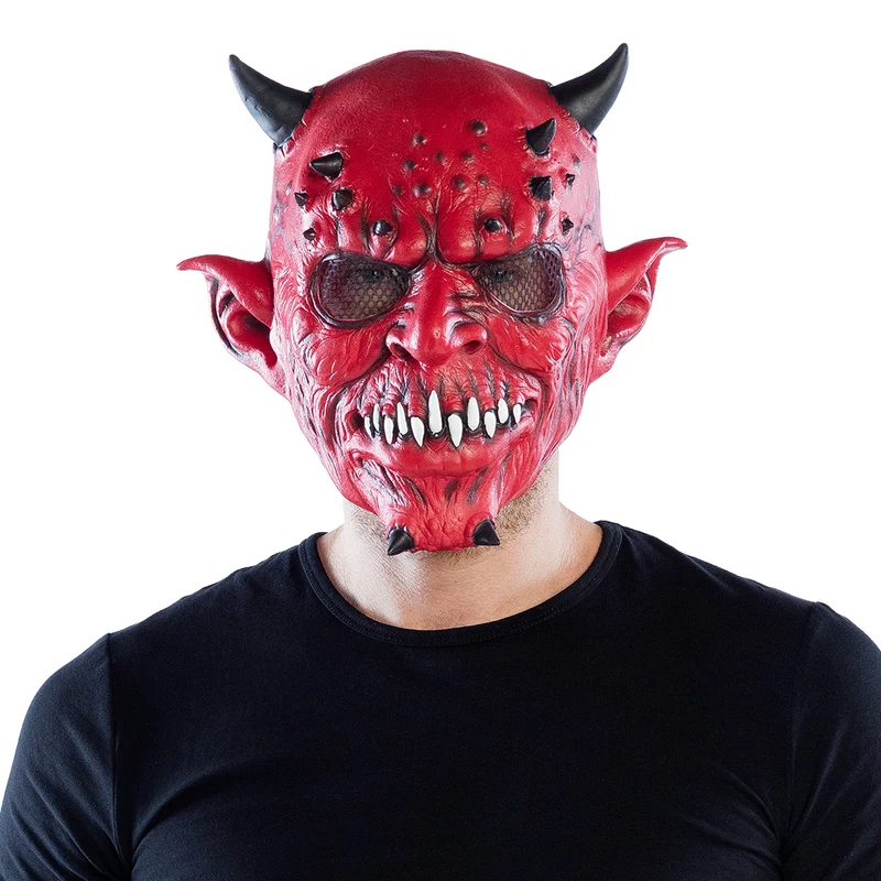 Latex Hoofdmasker Creepy Devil