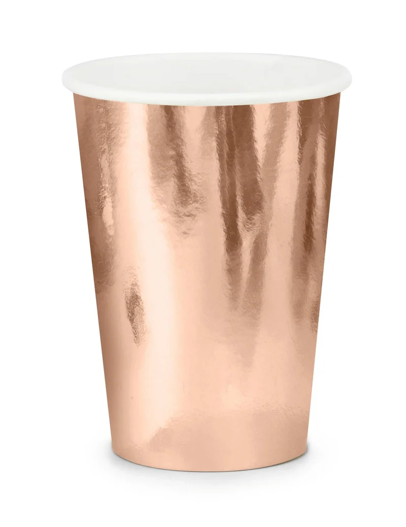 6 Roségoldene Becher 220 ml