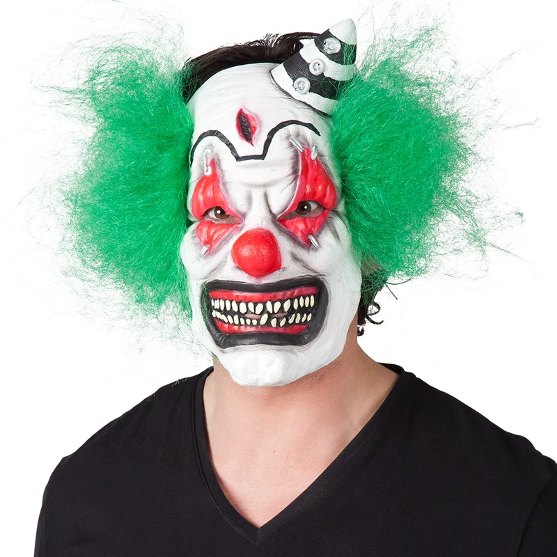 Horror Clown Gezichtsmasker met Haar
