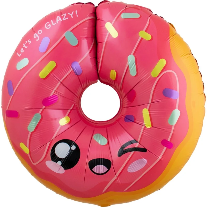 Kawaii-Folienballon „Donut“ (leer), 60 cm