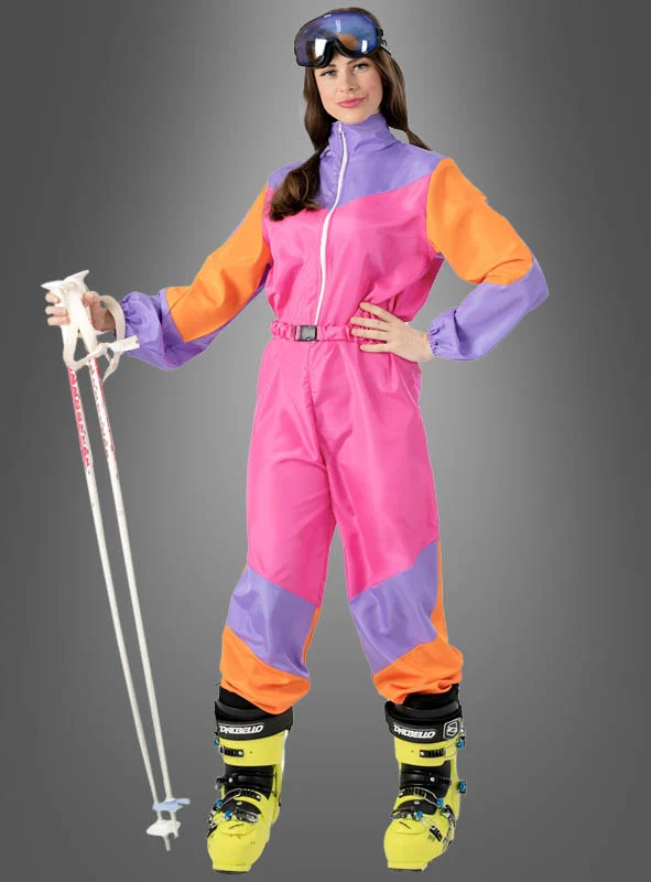 Cooler Skianzug 80er Design pink