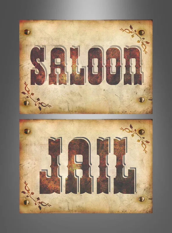 Saloon Schild 42cm Western Deko