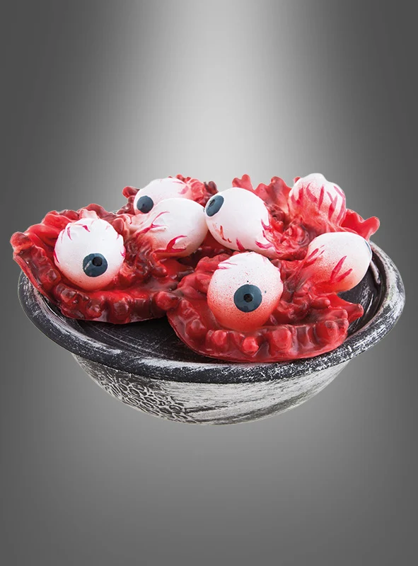 Schüssel mit Augen Halloweendeko