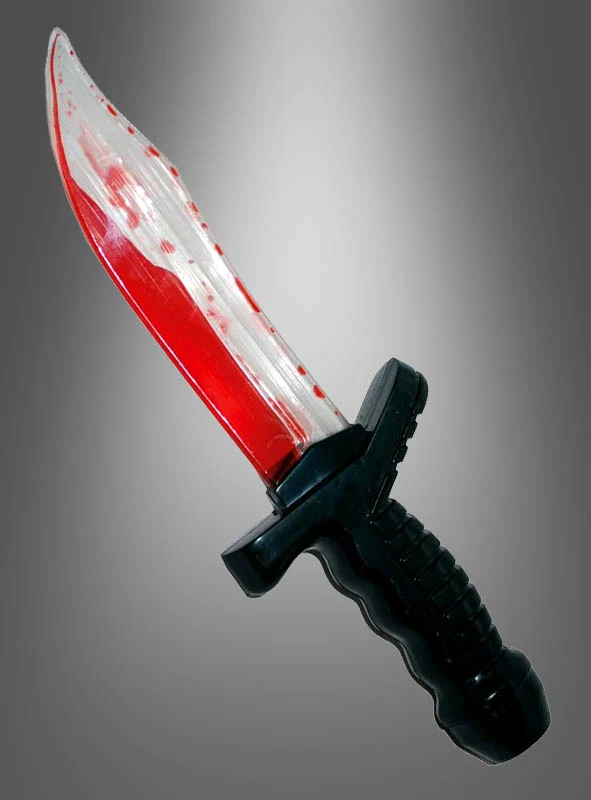 Blutender Dolch Messer schwarzer Griff