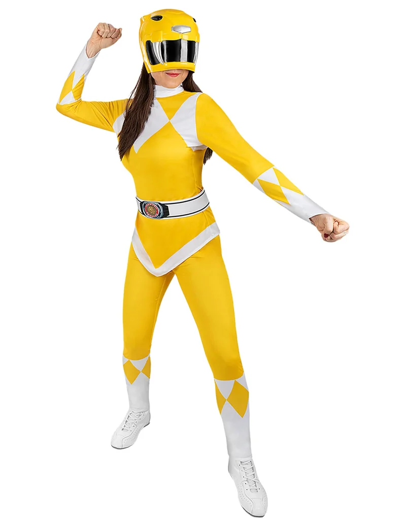 Power Ranger™ Kostüm gelb erwachsene