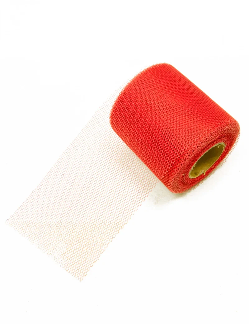 Rote Tüllrolle 20 Meter, 8 cm breit