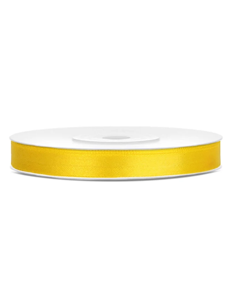 Gelbes Satinband Geschenkband 0,6 cm x 25 m