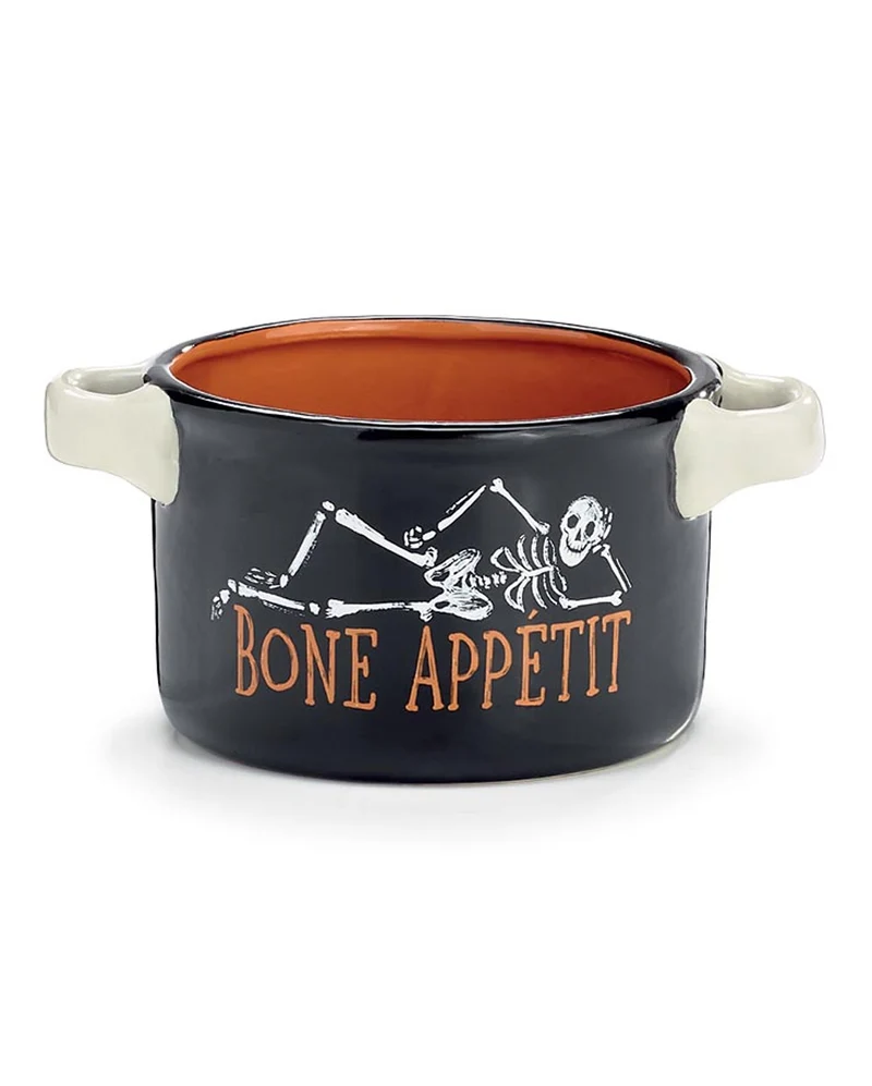 Bone Appetit Skelett Schale mit Knochengriff 12cm Ø