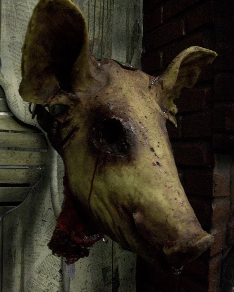 Blutige Schweineschädel Maske Splatter Hog