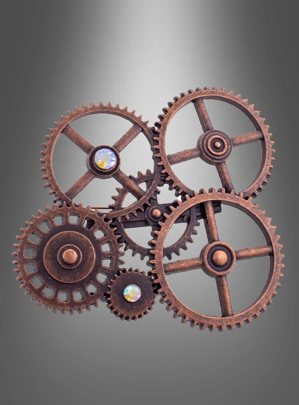 Zahnrad Brosche 7cm Steampunk Schmuck