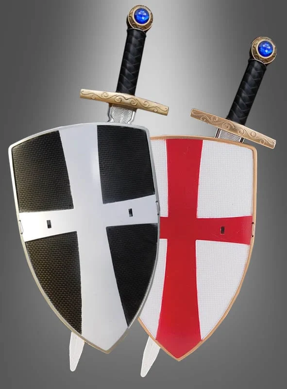 Kinder Ritter Schild mit Schwert 48cm