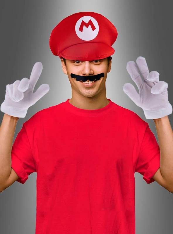 Mario Set Comic Kostüm 4-teilig