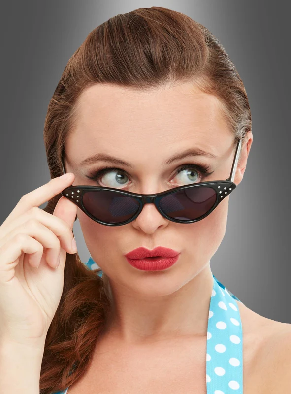 Sonnenbrille 50er Jahre schwarz