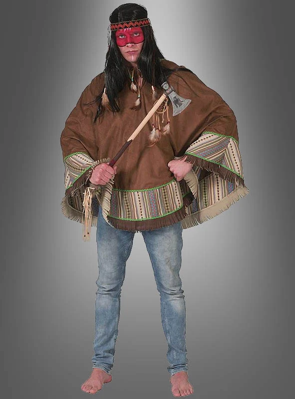 Indianer Poncho für Herren