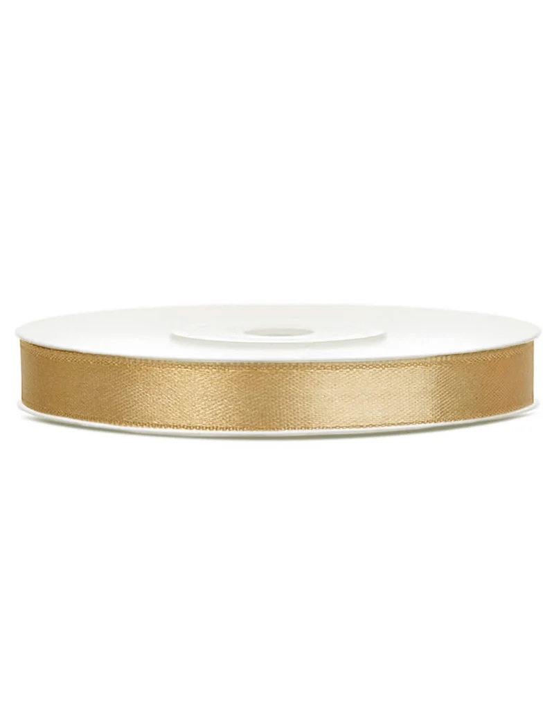 Ockerfarbenes Satinband 0,6 cm x 25 m