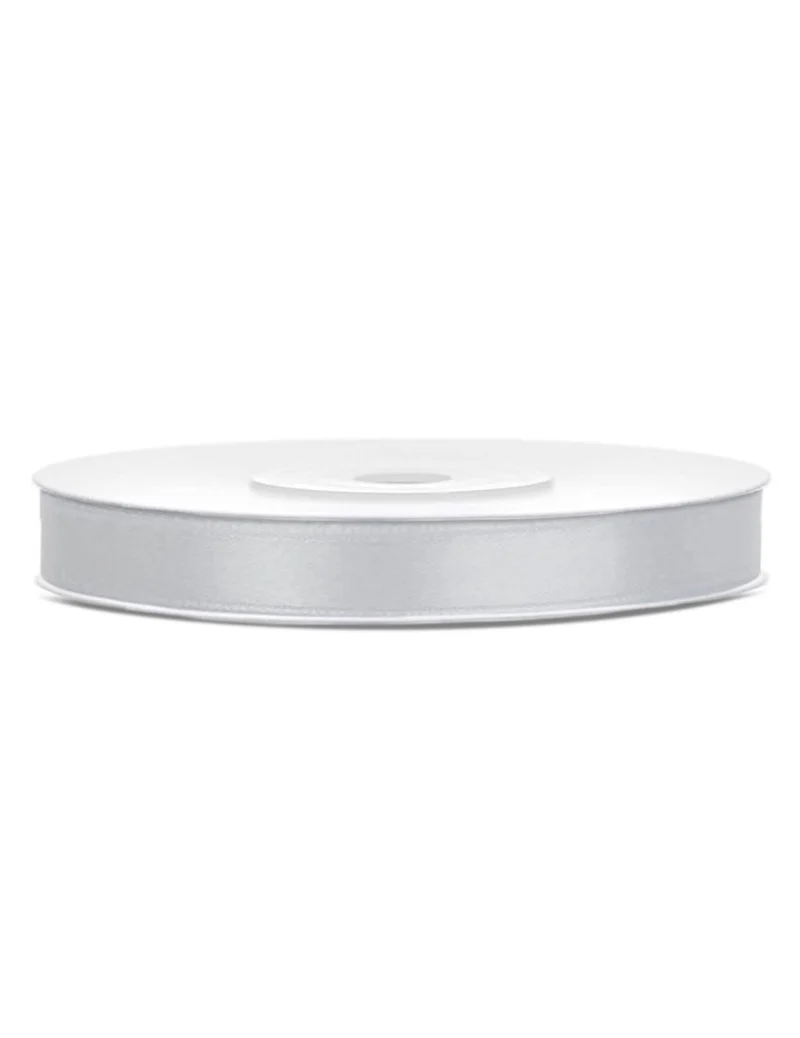 Silbernes Satinband 0,6 cm x 25 m