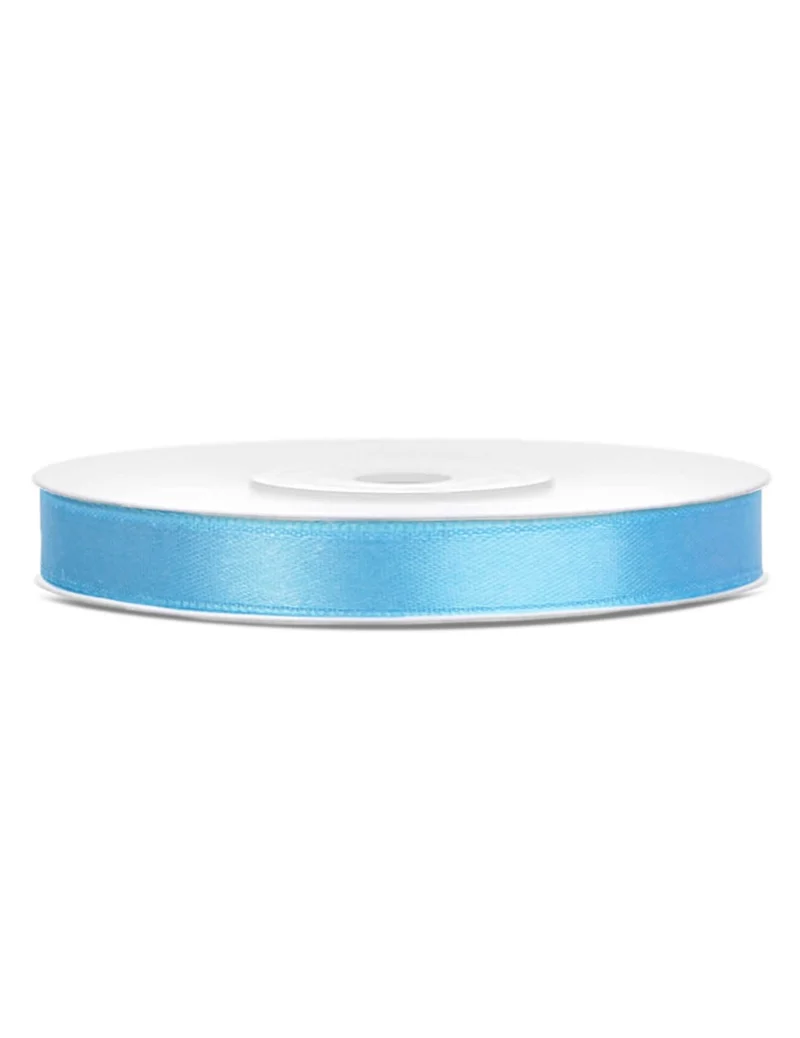 Satinband 0.6 cm x 25 m blau