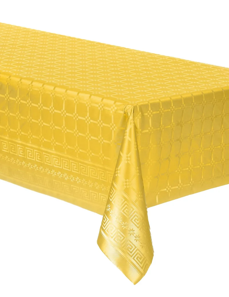 Rollentischdecke aus gelbem Damastpapier 1,2 x 6 m