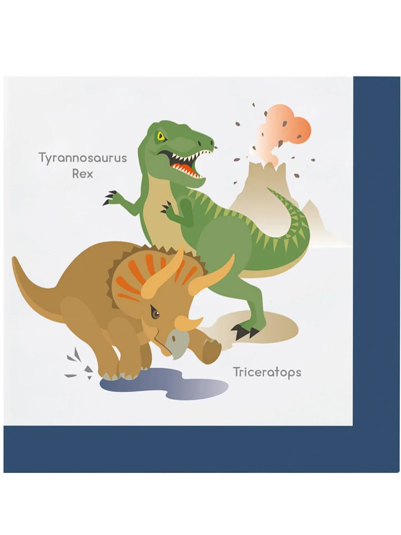 20 große Dinosaurier Papierservietten 33 x 33 cm Geburtstag
